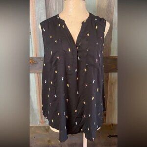 torrid Harper Gauze Button-Front Sleeveless Blouse 3 22w - 24w